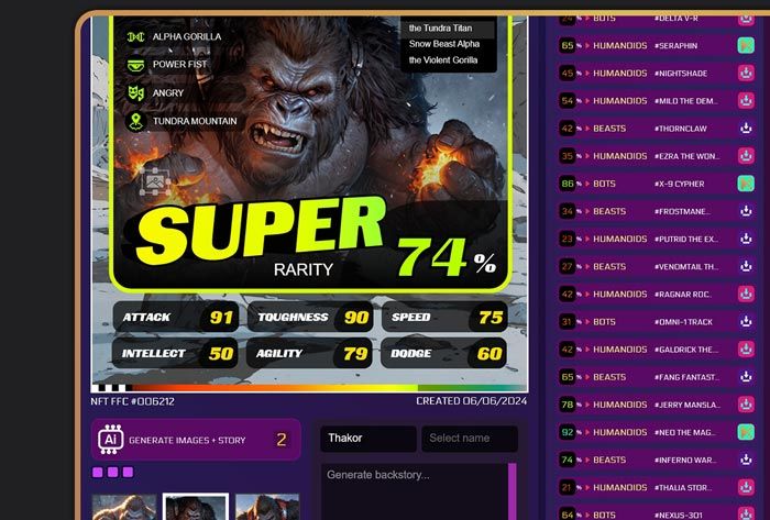 NFTs FameForged Collectibles